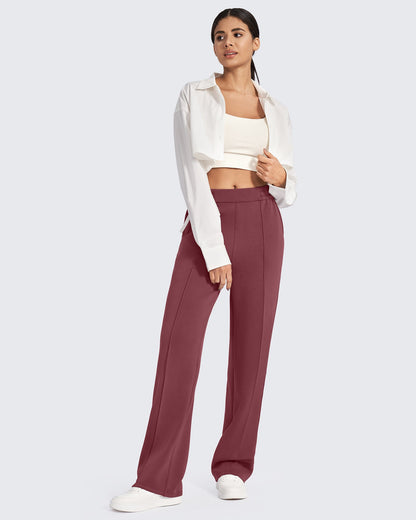 Pantalón Smoofit de vestir de talle alto y holgado, talla alta