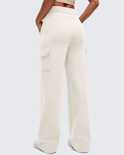 Pantalones de chándal cargo Smoofit de pernera ancha con cordón y bolsillos