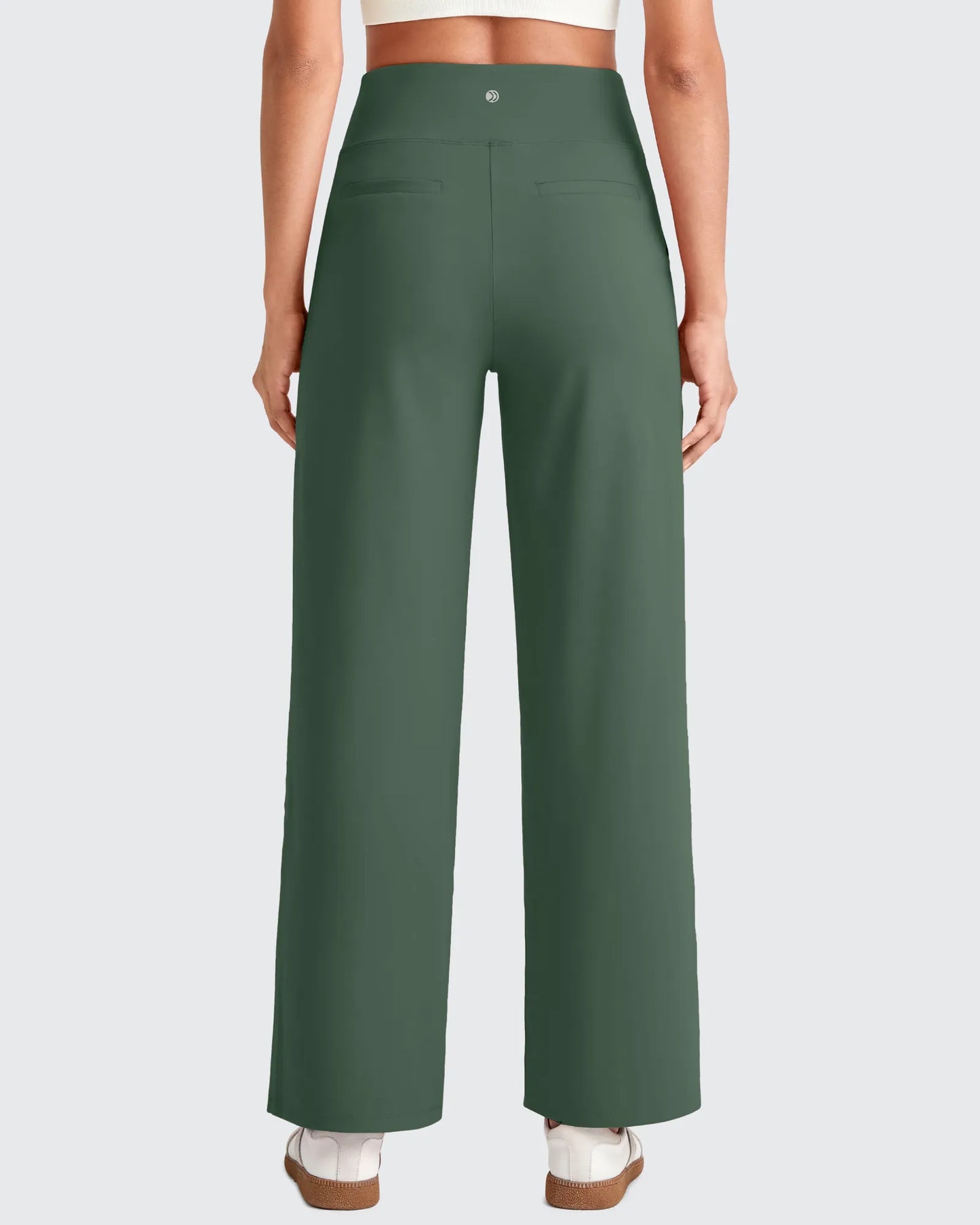 Pantalones de vestir capri elásticos de tiro alto EverGoing (talla regular)