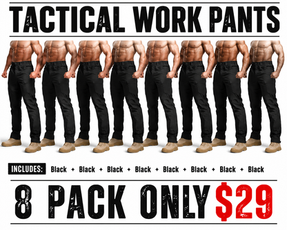 Tactical Work Pants Lightweight Multi-Pocket Water Resistant Cargo Pants Ripstop Hiking Military Construction Outdoor Pants 10 Pockets