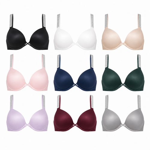 9 PACK-Women's Very Sexy Bombshell Adds-2-Cups Push Up Bra