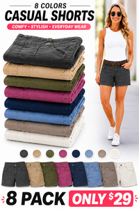 ⏰8 PACKS (Black / White / Khaki / Navy / Denim Blue / Army Green / Light Pink / Rose Red)