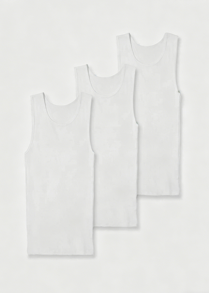 (3-Pack)Premium Ultra-Soft Cotton Fitted Tank