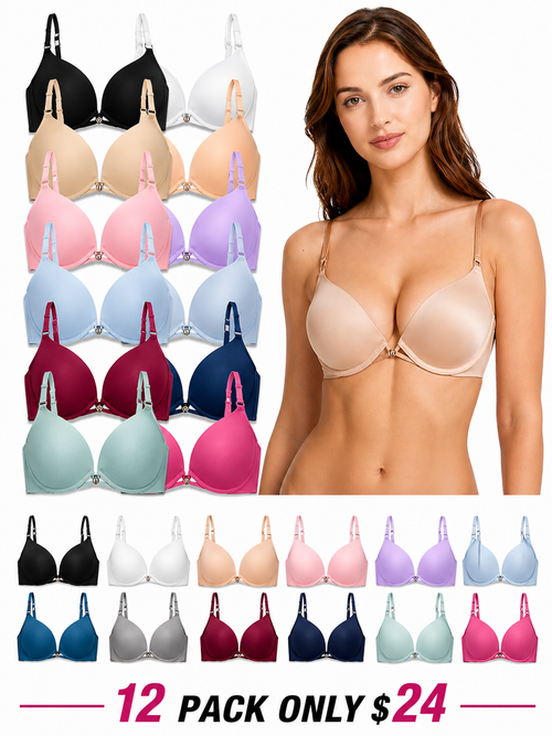 Padded Push Up Lace Bras for Women Underwire Bras Comfort Floral（副本）