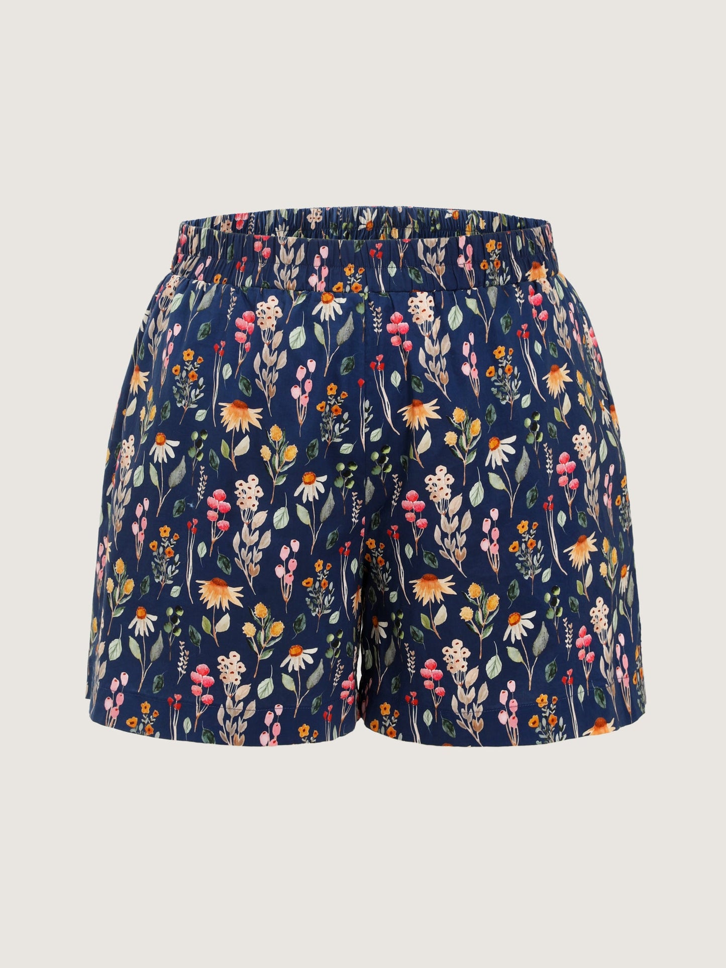 Floral Print Wide Waistband Shorts