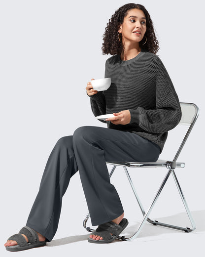 Pantalones de vestir de talle alto con forro polar EverGoing
