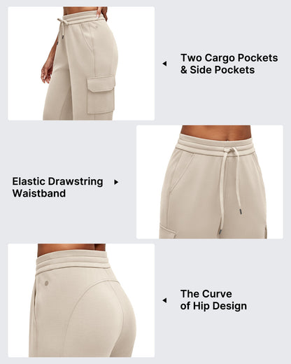 Pantalones de chándal cargo Smoofit de pernera ancha con cordón y bolsillos