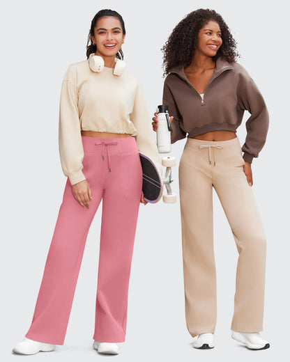 Pantalones anchos de cintura alta EverGoing Business Casual Regular