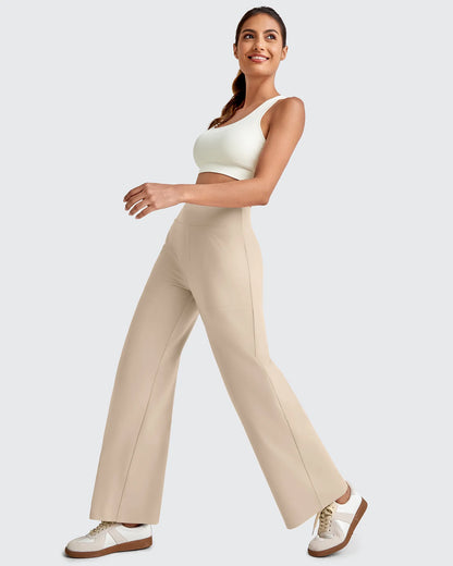 Pantalones de vestir capri elásticos de tiro alto EverGoing (talla regular)