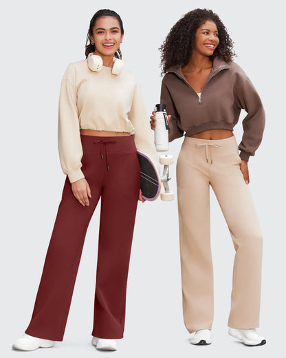 Pantalones anchos de cintura alta EverGoing Business Casual Regular