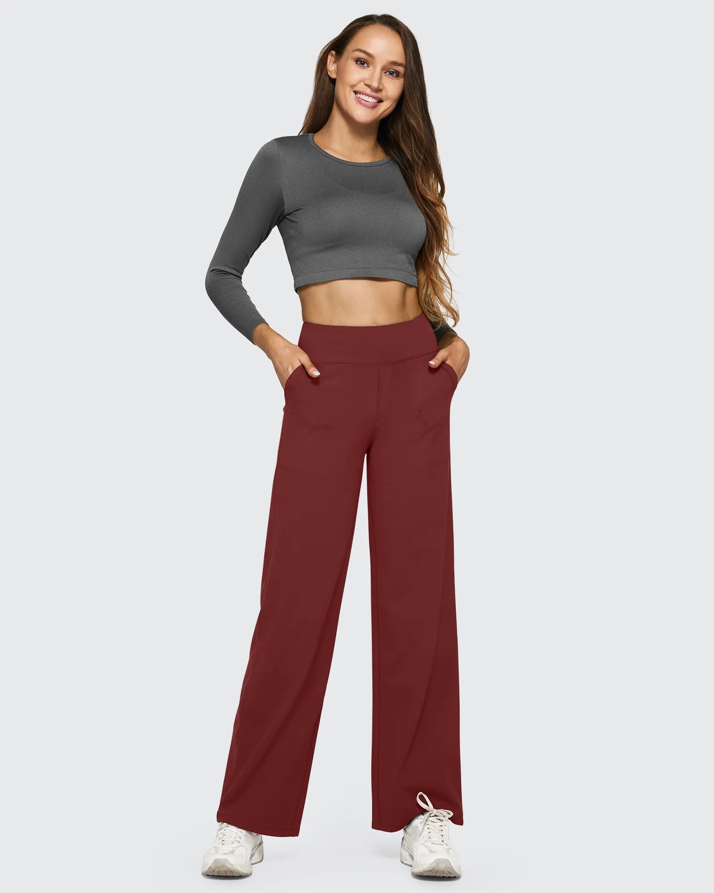 Pantalones de Negocios Informales de Talle Alto Sueltos EverGoing 27''