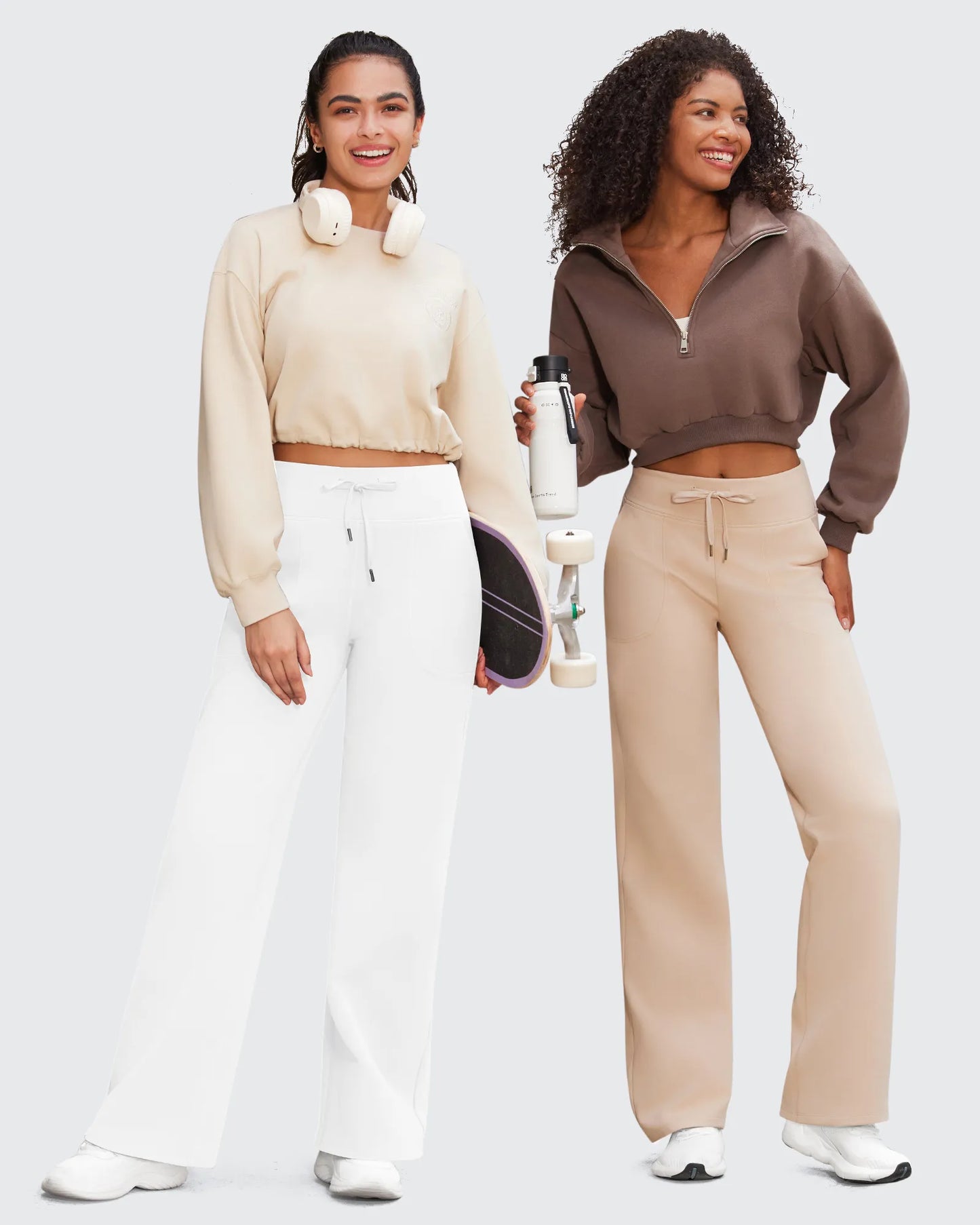 Pantalones anchos de cintura alta EverGoing Business Casual Regular