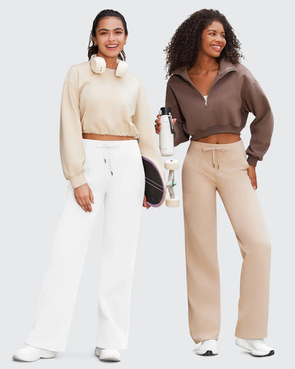 Pantalones anchos de cintura alta EverGoing Business Casual Regular