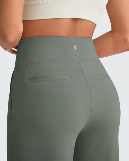 Pantalones de vestir capri elásticos de tiro alto EverGoing (talla regular)