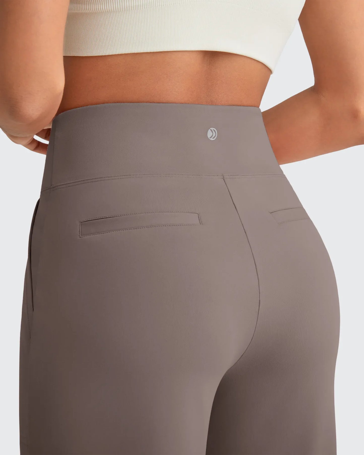 Pantalones de vestir capri elásticos de tiro alto EverGoing (talla regular)
