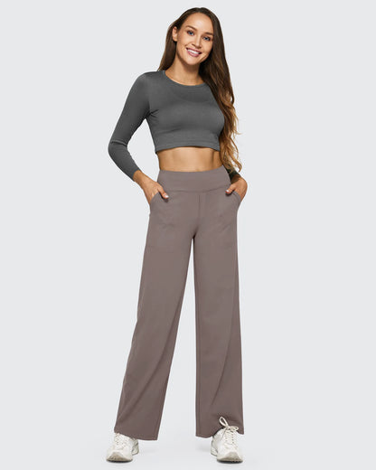 Pantalones de Negocios Informales de Talle Alto Sueltos EverGoing 27''