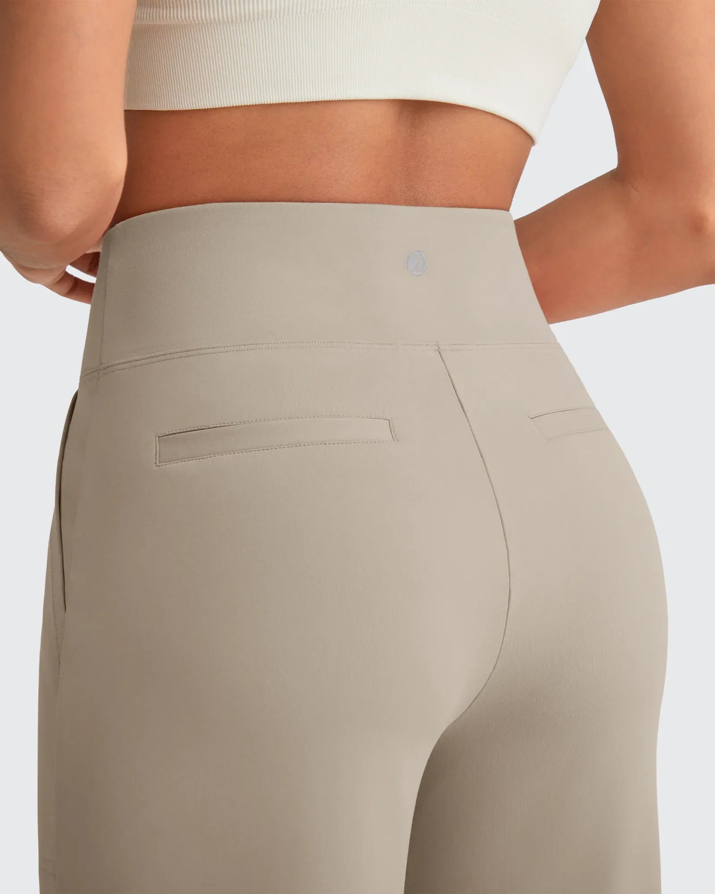 Pantalones de vestir capri elásticos de tiro alto EverGoing (talla regular)