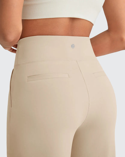 Pantalones de vestir capri elásticos de tiro alto EverGoing (talla regular)