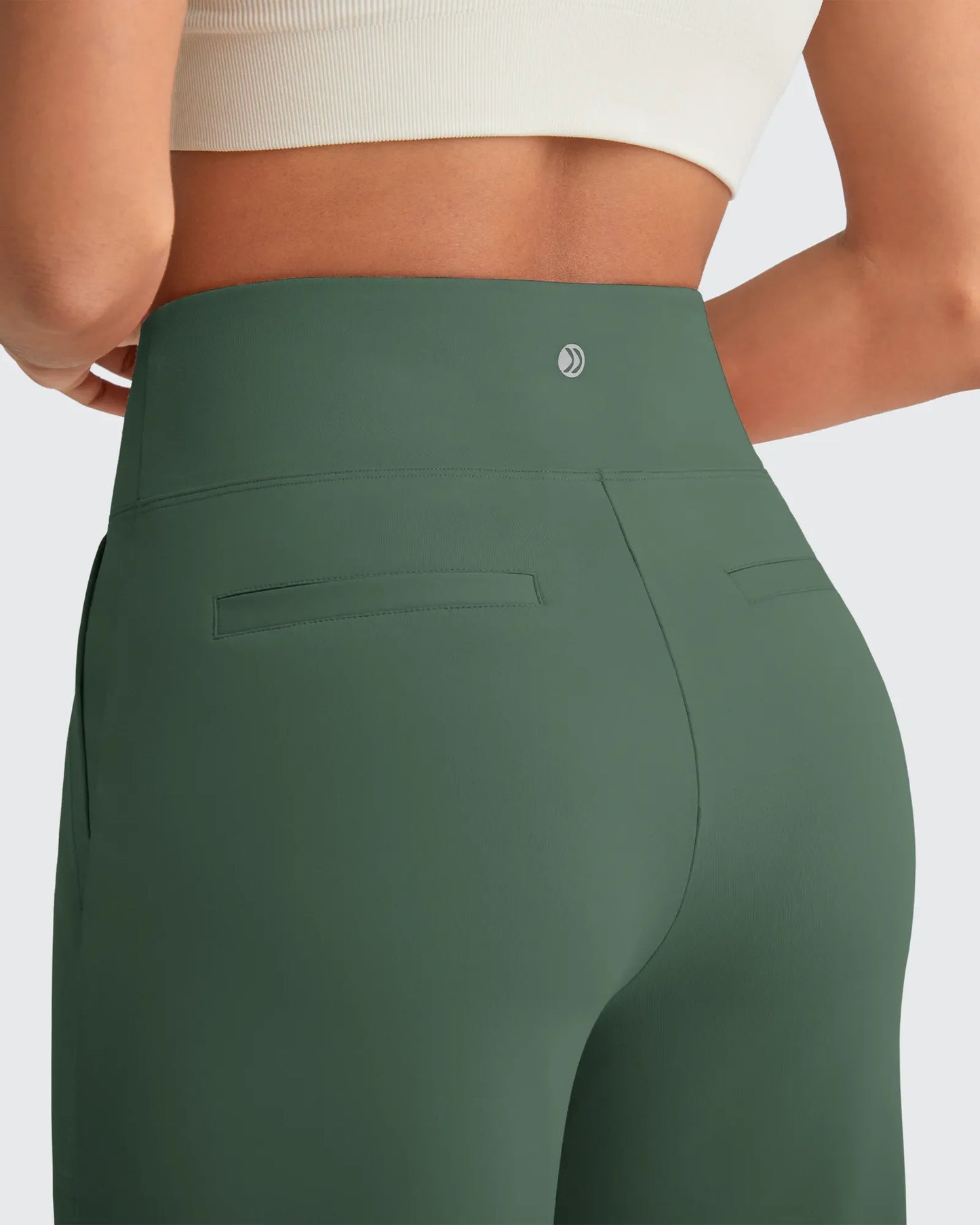 Pantalones Sastre Cortos Elásticos de Talle Alto EverGoing para Mujer (Talla Pequeña)