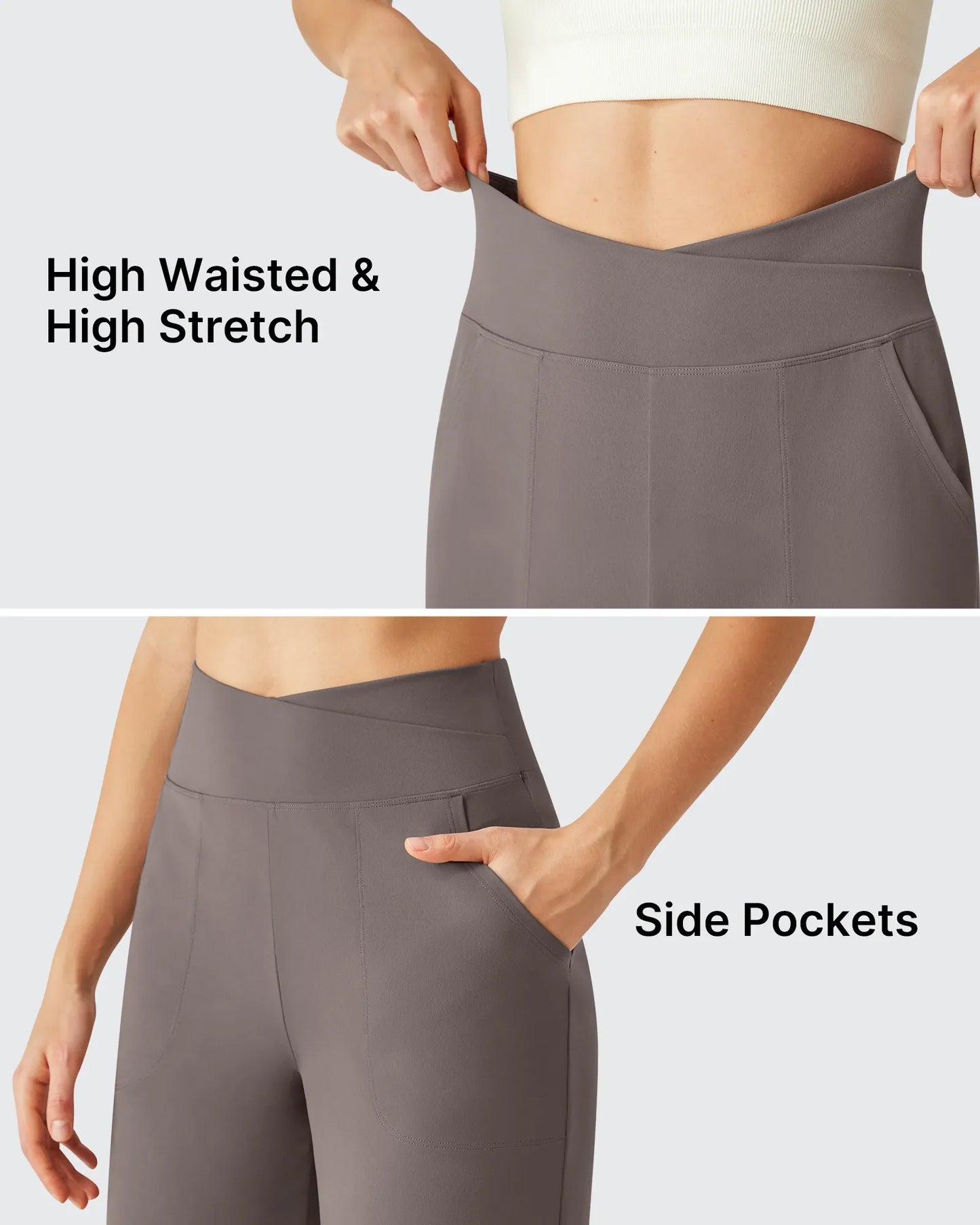 Pantalones de Yoga Anchos Hasta el Tobillo BareFeel de Gran Elasticidad