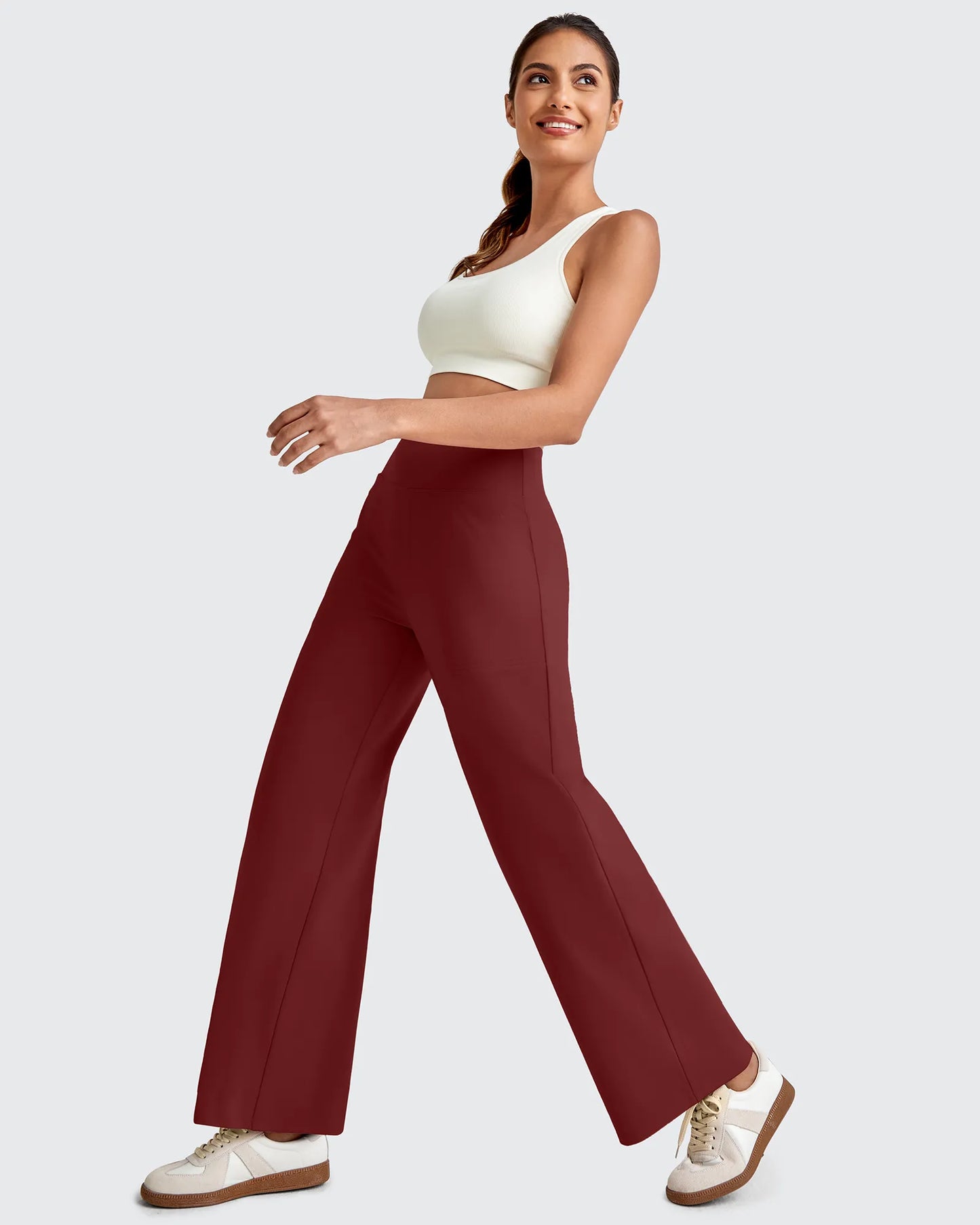 Pantalones de vestir capri elásticos de tiro alto EverGoing Tall