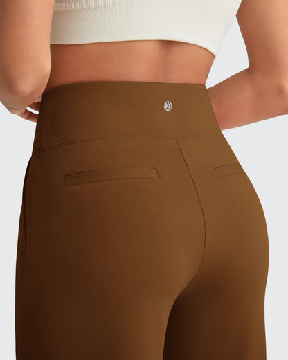 Pantalones de vestir capri elásticos de tiro alto EverGoing (talla regular)