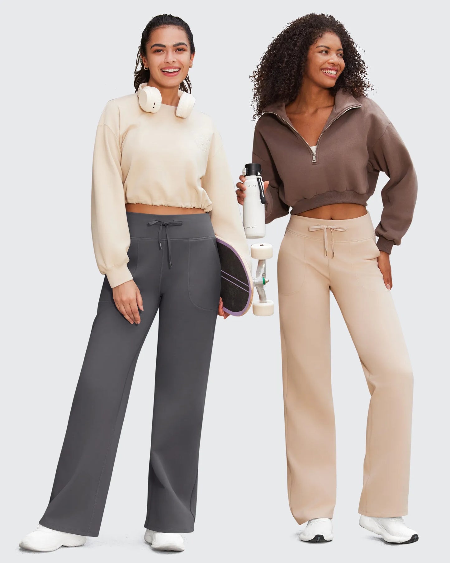 Pantalones anchos de cintura alta EverGoing Business Casual Regular