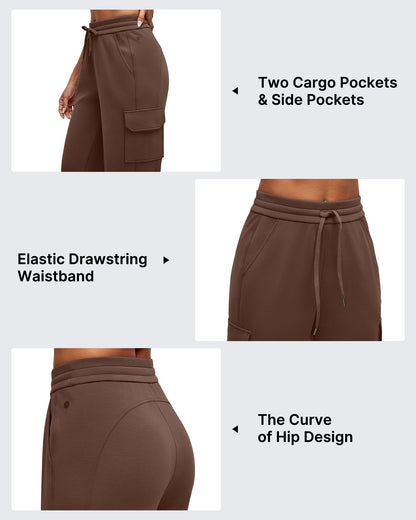 Pantalones de chándal cargo Smoofit de pernera ancha con cordón y bolsillos