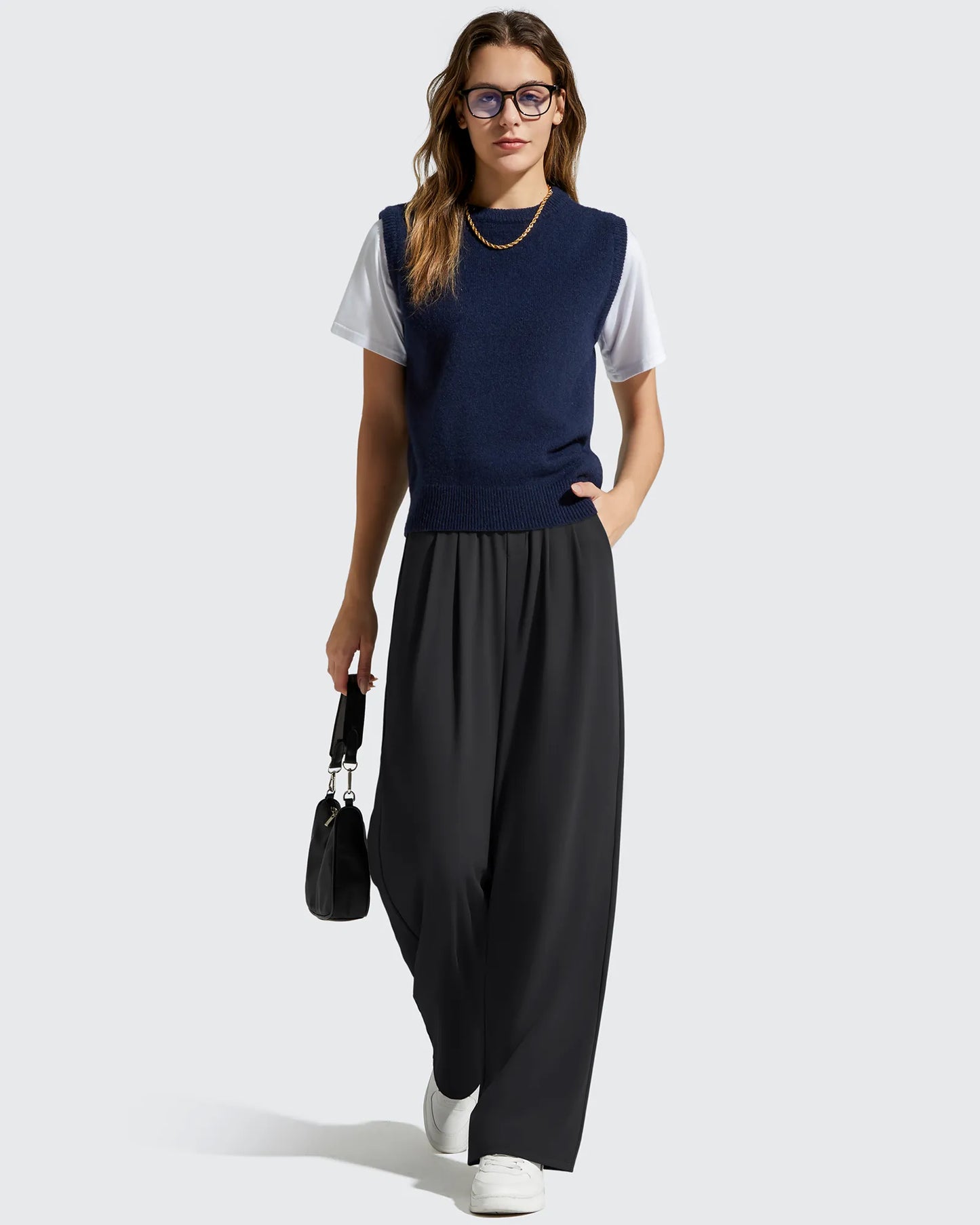 Pantalones Casuales de Vestir de Talle Alto ShiftReady
