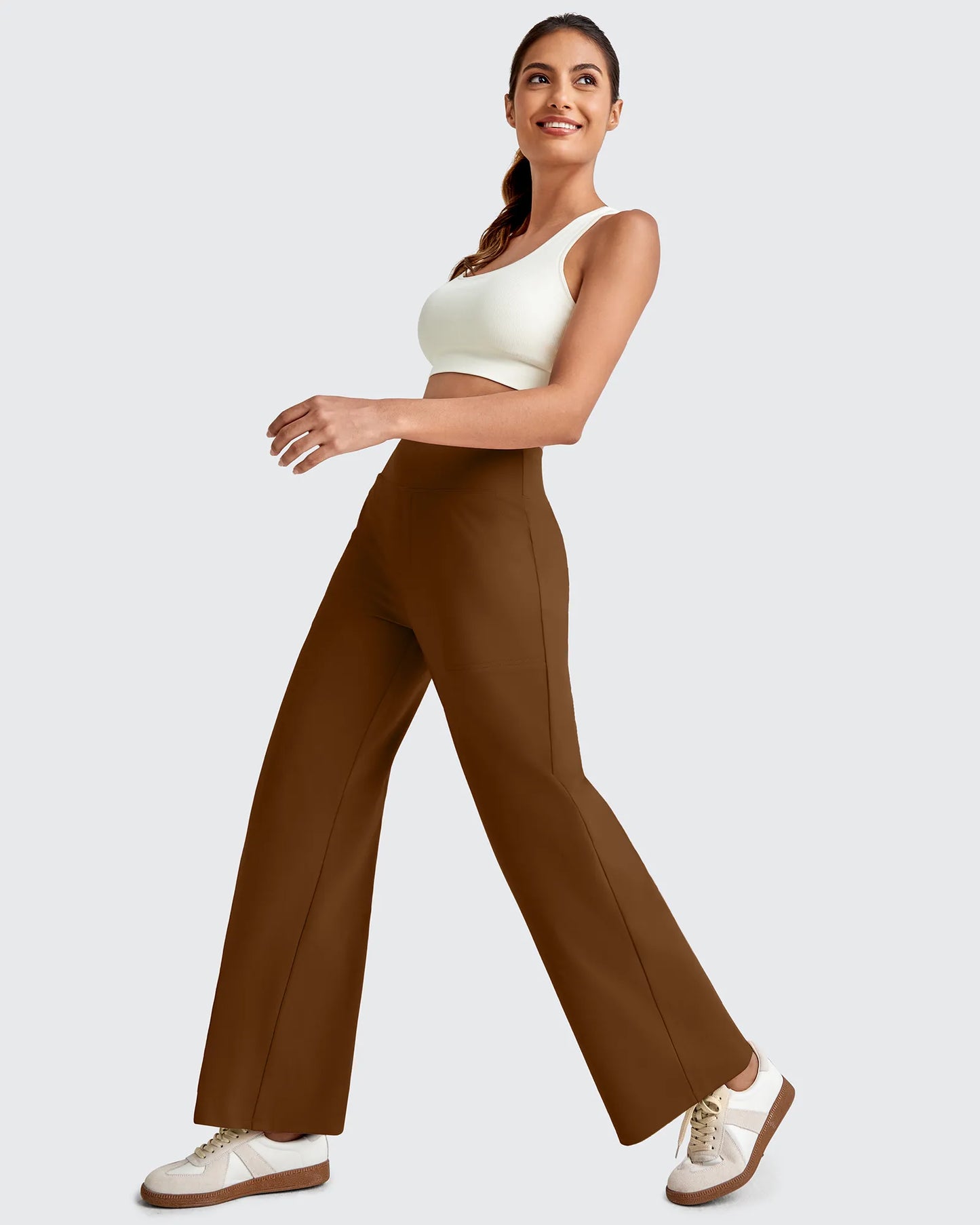 Pantalones de vestir capri elásticos de tiro alto EverGoing Tall