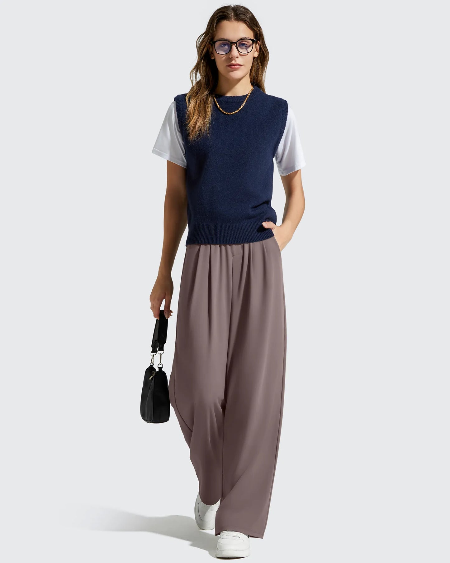 Pantalones Casuales de Vestir de Talle Alto ShiftReady