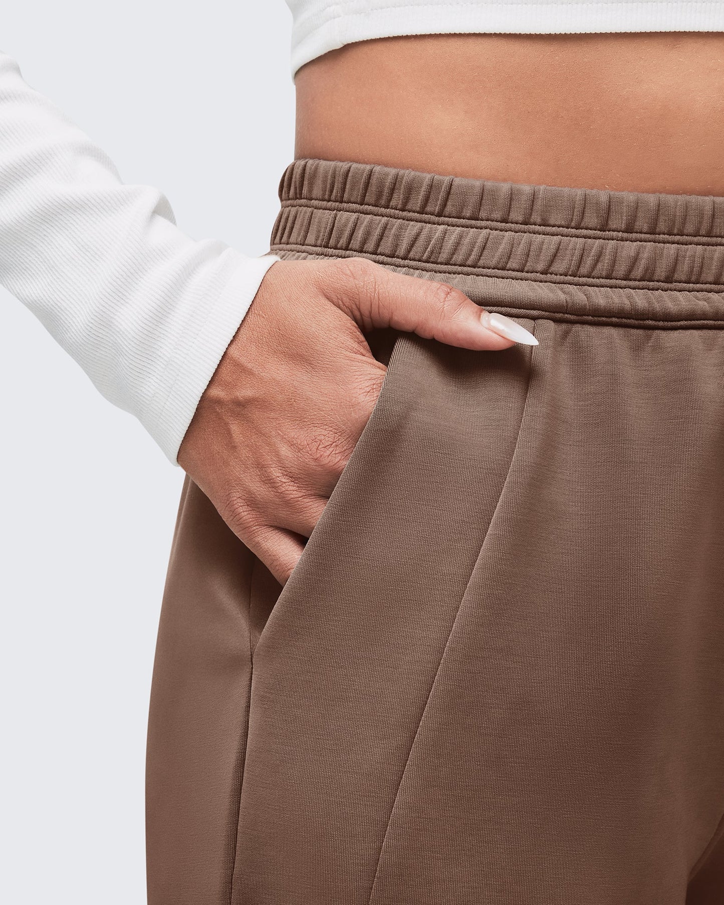 Pantalones de chándal de pernera ancha con cintura elástica Smoofit, corte regular