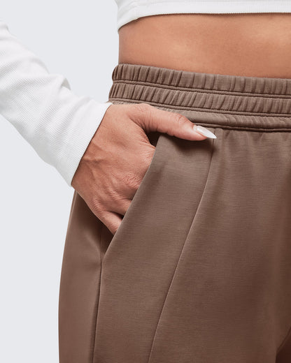 Pantalones de chándal de pernera ancha con cintura elástica Smoofit, corte regular
