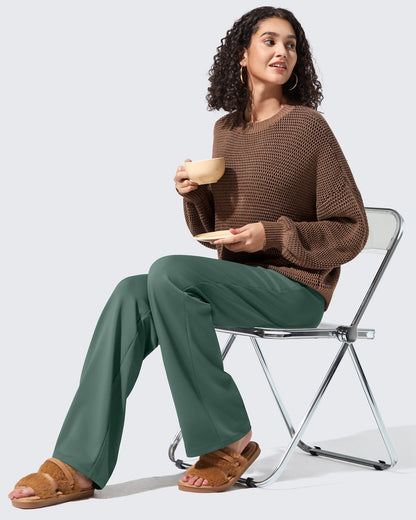 Pantalones de vestir de talle alto con forro polar EverGoing