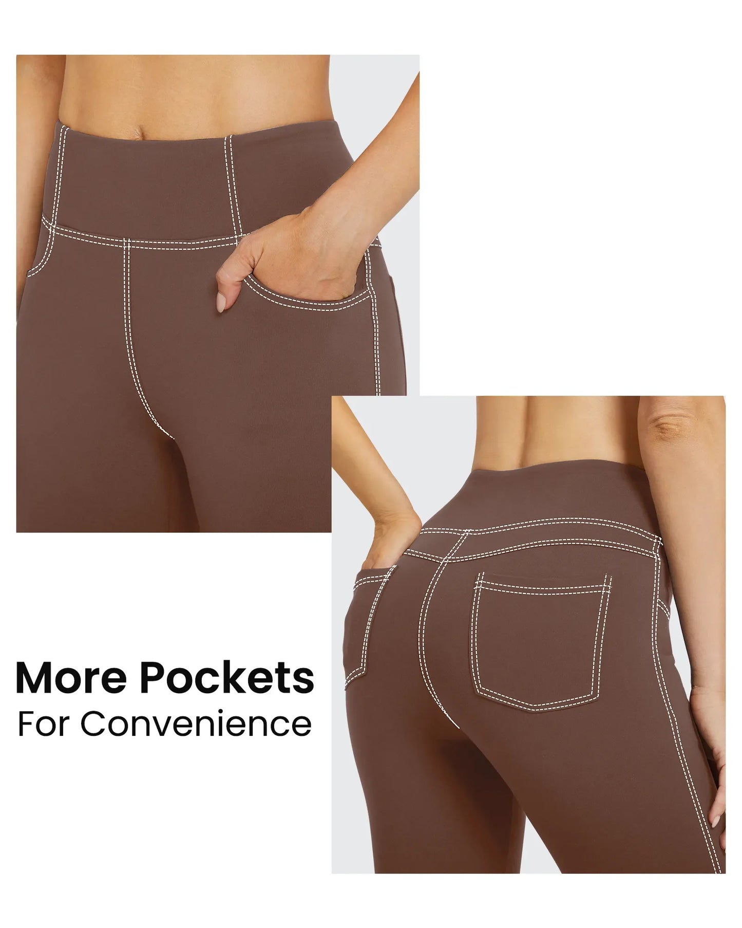 Pantalones de trabajo acampanados de tiro alto y elásticos EverGoing