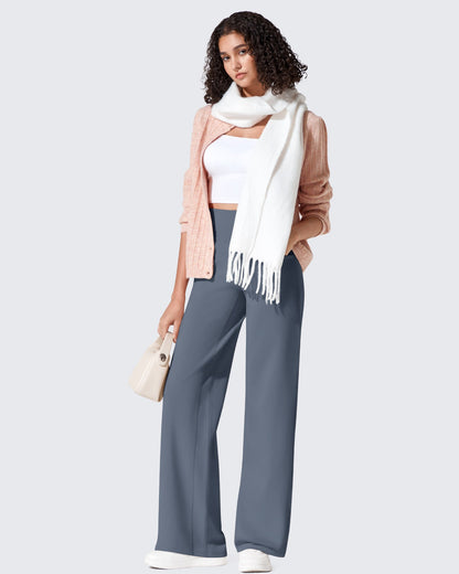 Pantalones térmicos de cintura alta y pierna ancha con forro polar EverGoing