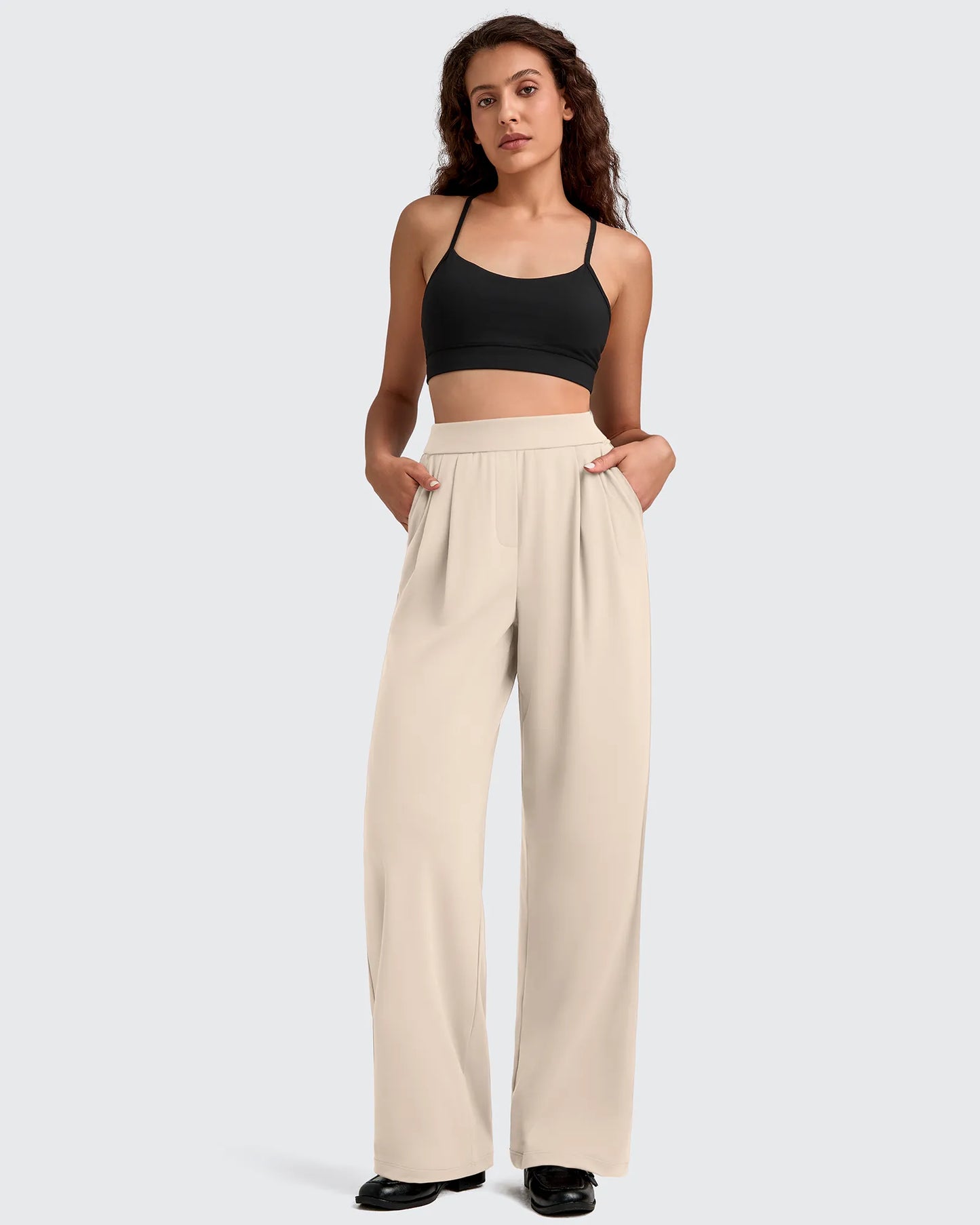 Pantalones Casuales de Vestir de Talle Alto ShiftReady