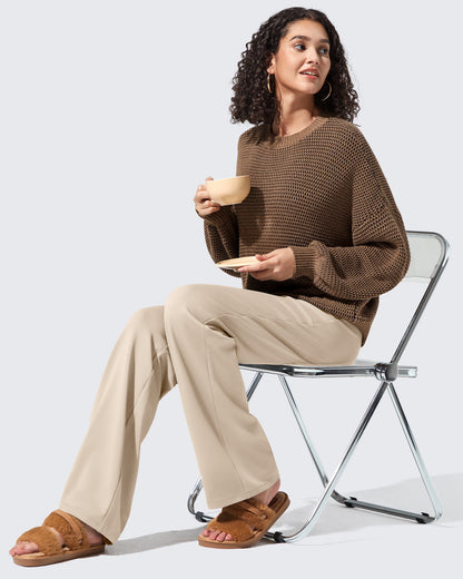 Pantalones de vestir de talle alto con forro polar EverGoing