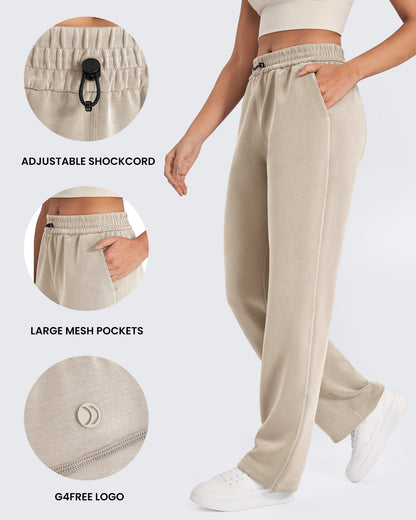 Pantalones deportivos Smoofit de pernera ancha de talle medio para petite