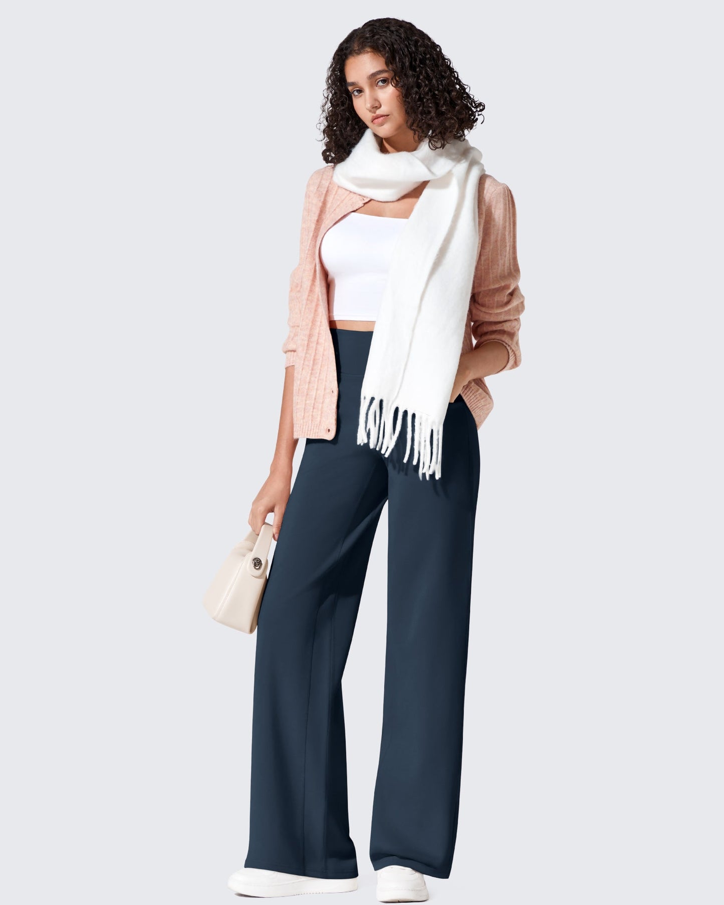 Pantalones térmicos de cintura alta y pierna ancha con forro polar EverGoing