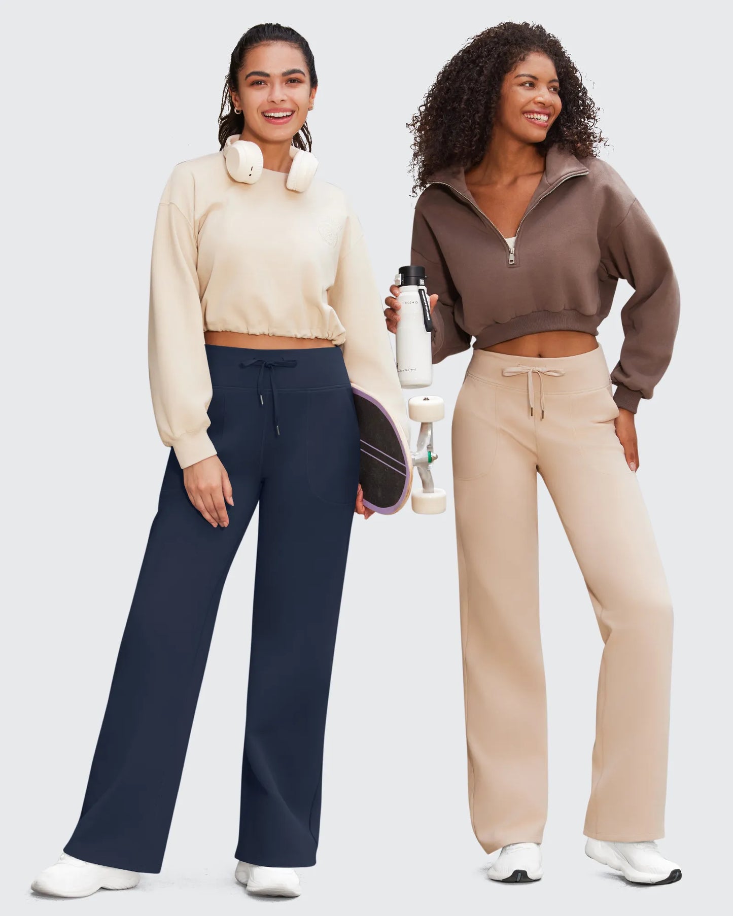 Pantalones anchos de cintura alta EverGoing Business Casual Regular