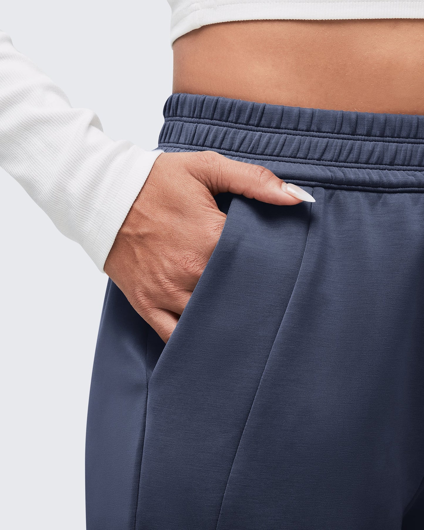 Pantalones de chándal de pernera ancha con cintura elástica Smoofit, corte regular