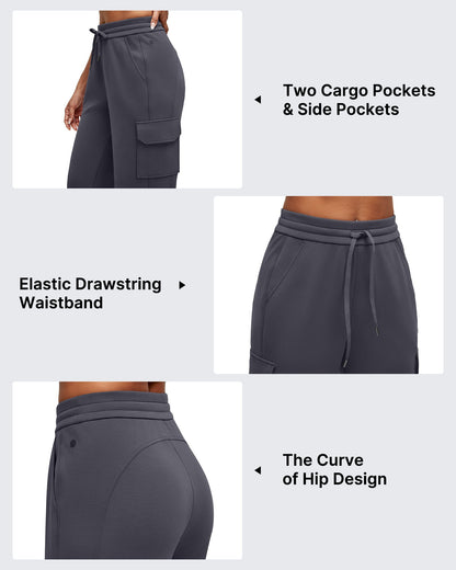 Pantalones de chándal cargo Smoofit de pernera ancha con cordón y bolsillos