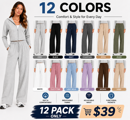 High-Waisted SoComfy Wide-Leg Sweatpants