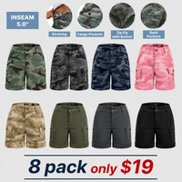 8 pack-Green Camo + Black Camo + Blue Camo + Pink Camo + Desert Camo + Olive Green + Charcoal Gray + Black