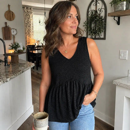 Womens Tank Tops 2026 Flowy Peplum Tops