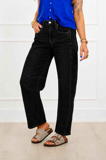 Restock! Risen The Hollis Light Wash Boyfriend Cuffed Barrel Jeans
