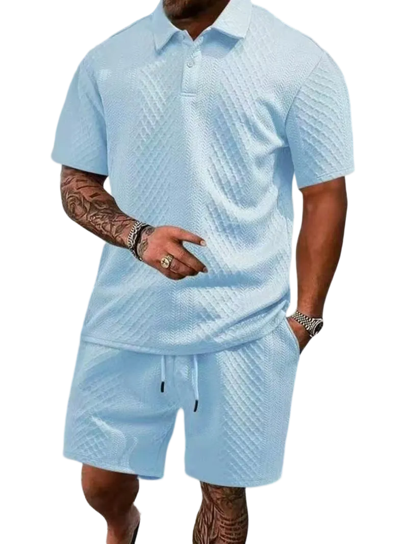 8 PACK Polo Shirt and Shorts Two-Piece Set