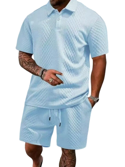 8 PACK Polo Shirt and Shorts Two-Piece Set