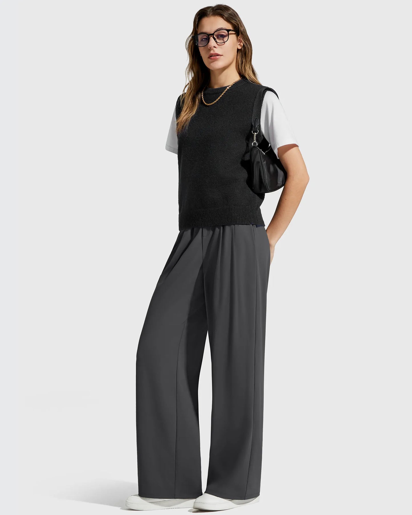 Pantalones Casuales de Vestir de Talle Alto ShiftReady